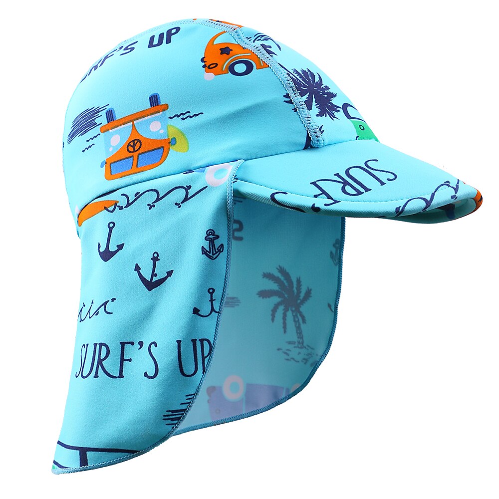 BAOHULU 만화 베이비 키즈 수영 모자 여름 2020 태양 보호 비치 태양 모자 소년을위한 방수 소녀 야외 모자
